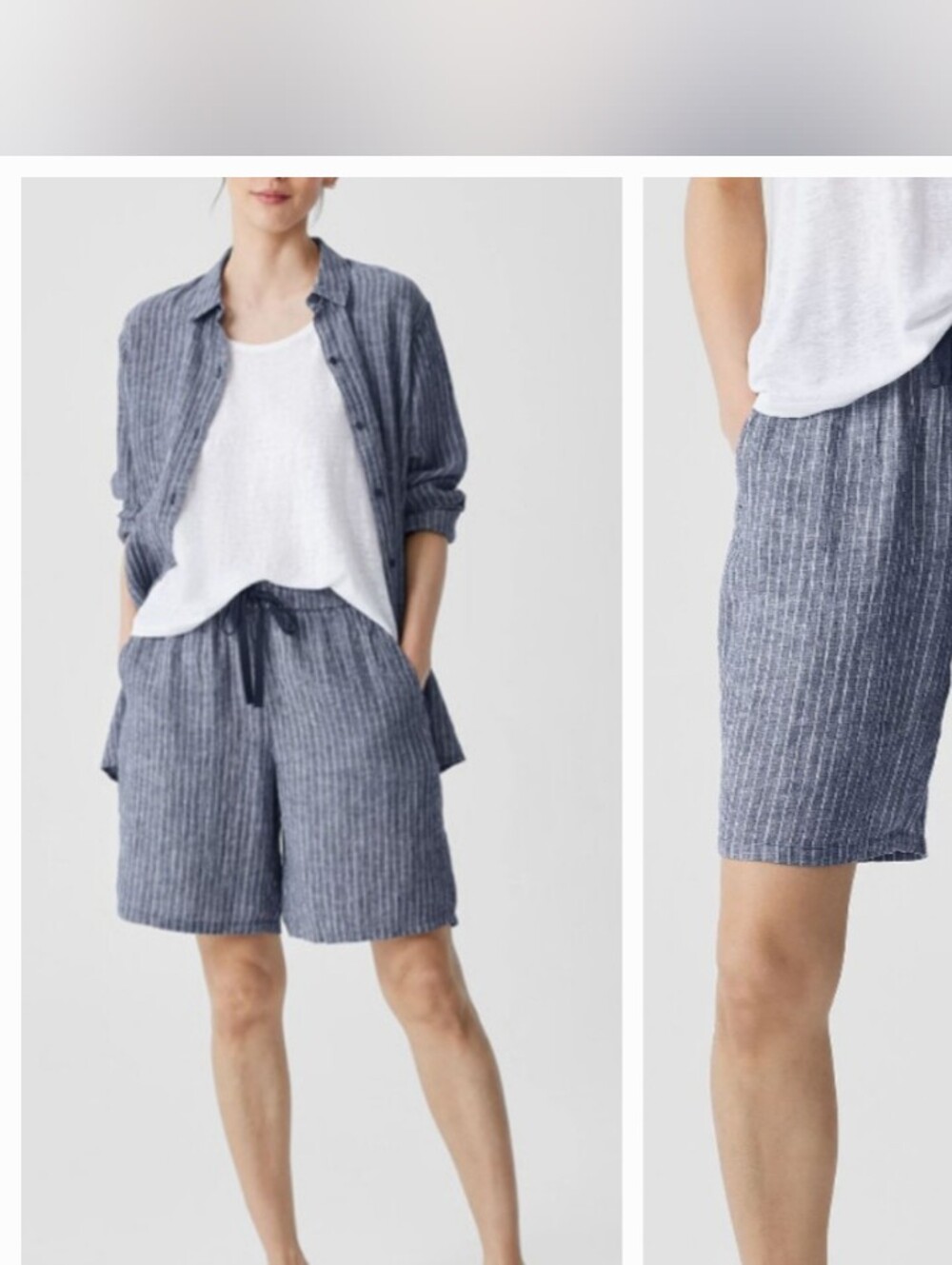 EILEEN FISHER pockered Organic Linen Shorts 2X